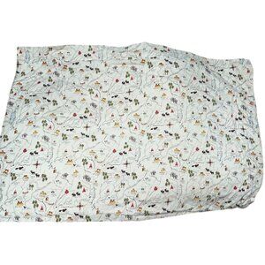 Vintage Curtain window valance wonderful mountain postcard print cotton 41x28